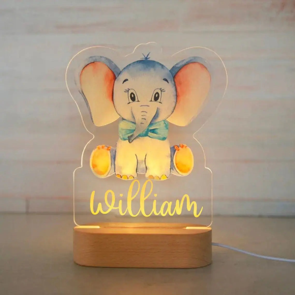 Eléphanteau Lumière | Veilleuse Personnalisée Lumineuse™